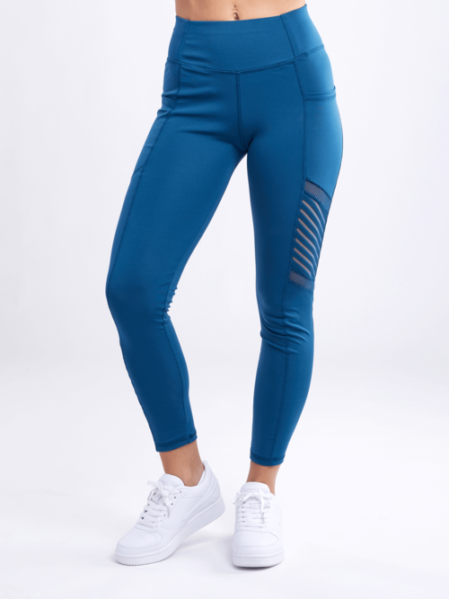 JupiterGear High-Waisted Pilates Leggings with Side Pockets & Mesh Pan