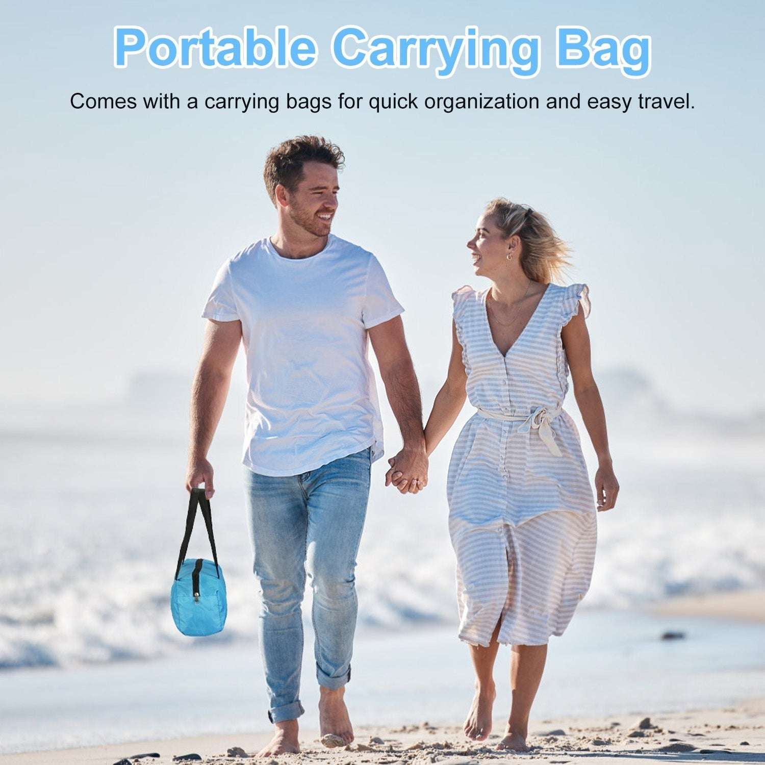 1Pc 4-6 Person Beach Tent Canopy  With 3 Door Openings Carry Bag UPF50