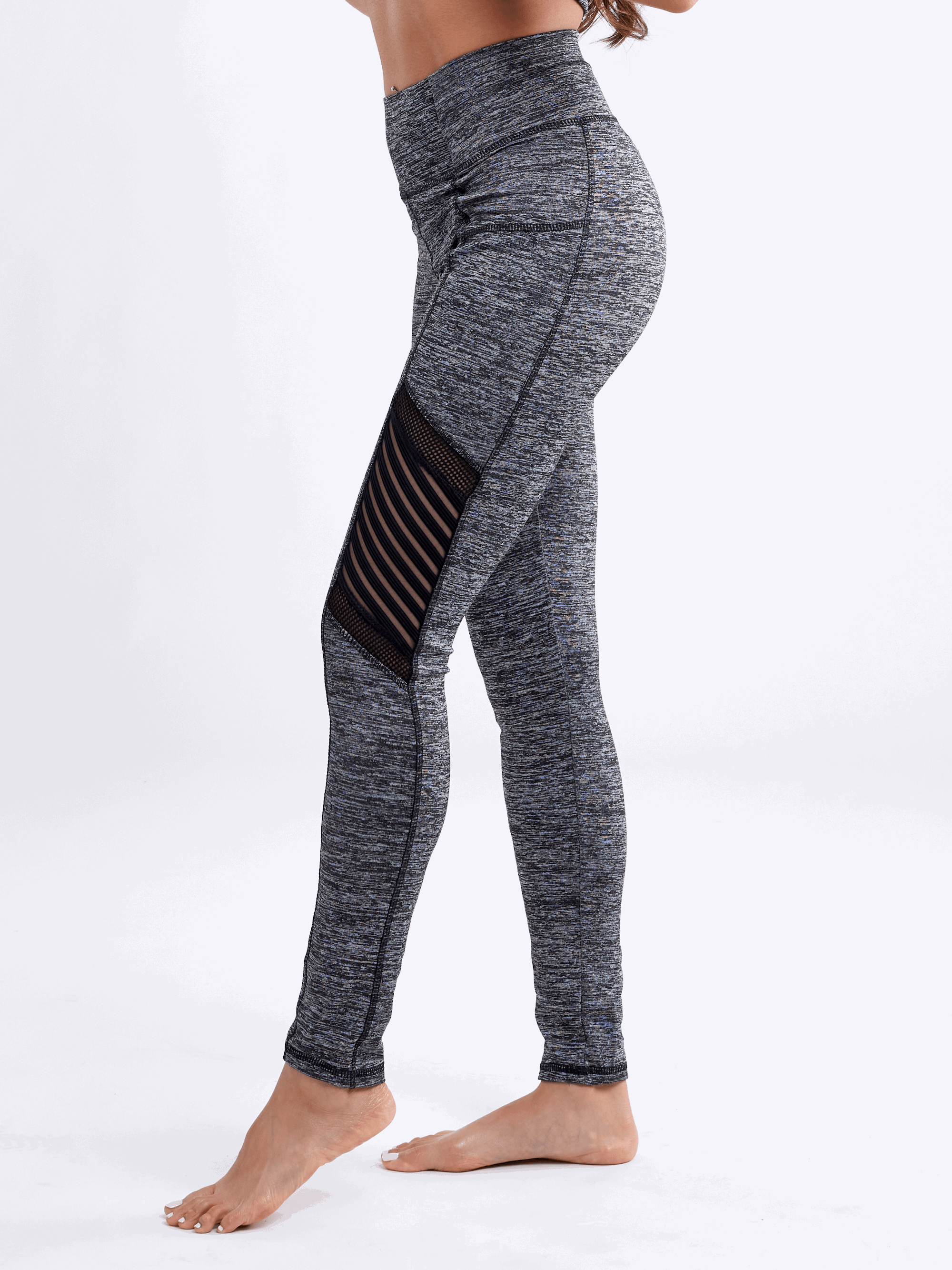 JupiterGear High-Waisted Pilates Leggings with Side Pockets & Mesh Pan