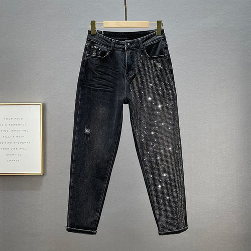 Midnight Spark Rhinestone Jeans – Haute Edition 25