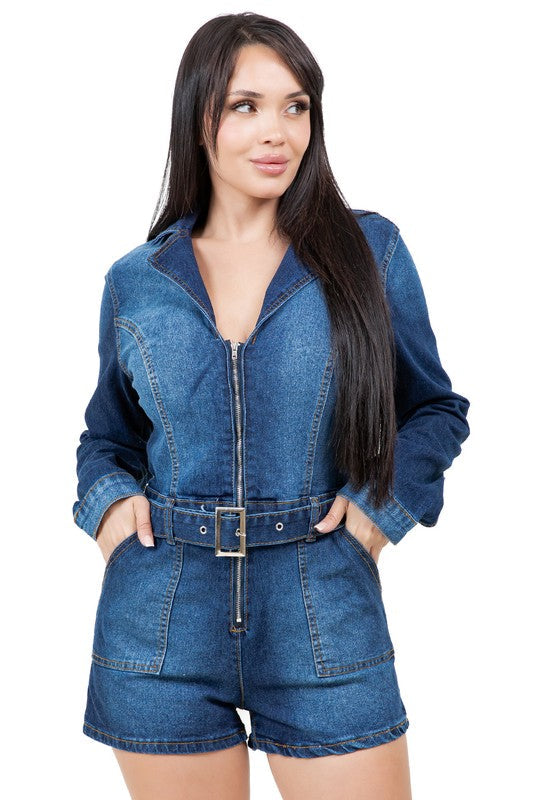 WOMEN FASHION DEMIN ROMPER