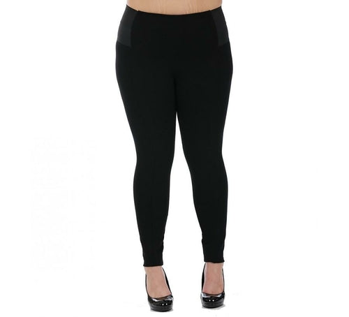 Curvy Plus Size Pant Elastic Waist and Tapered Leg 3535325C