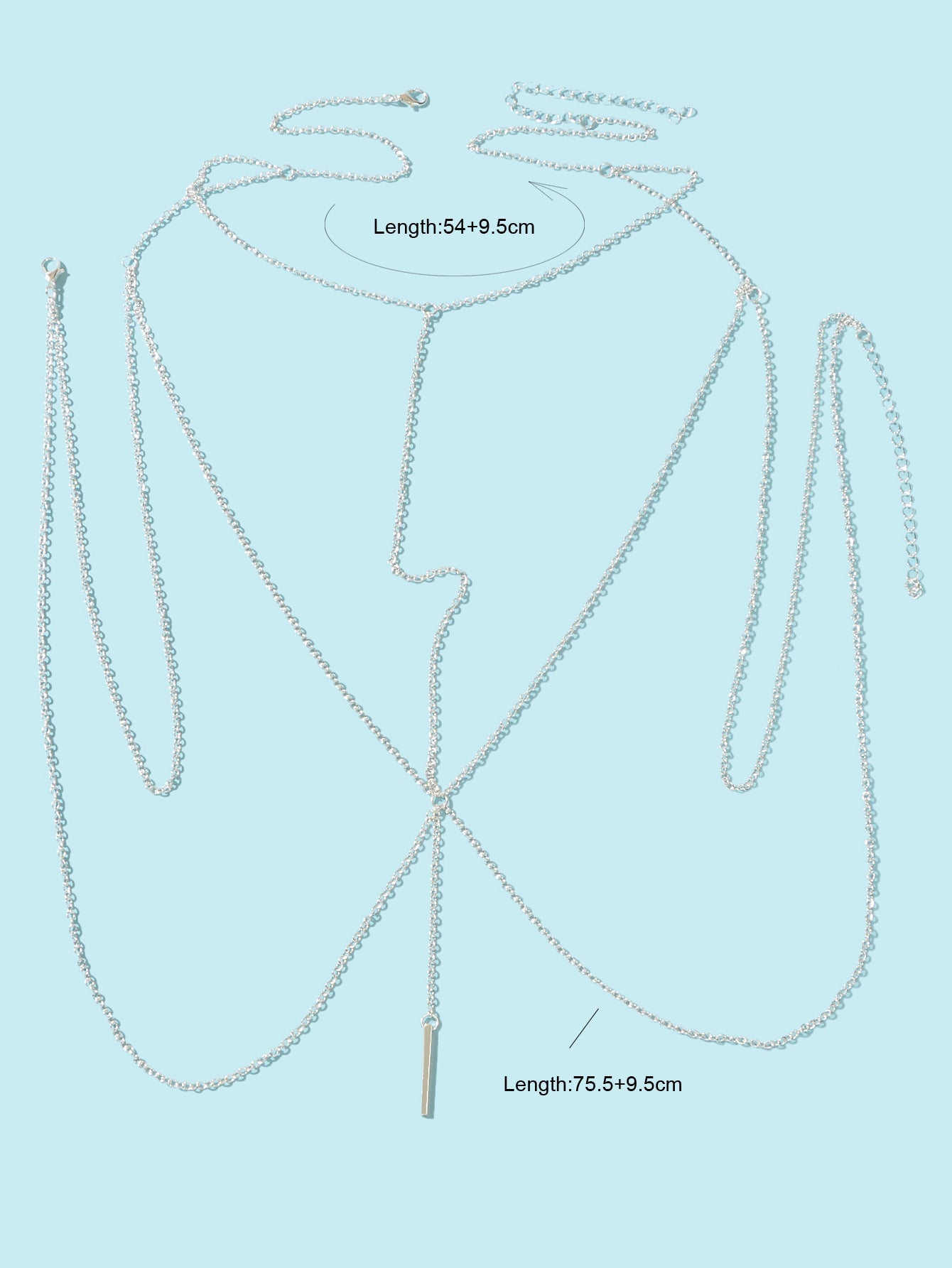 Sexy Gold Bikini Beach Body Chain Layered Chest Harness Belly Waist