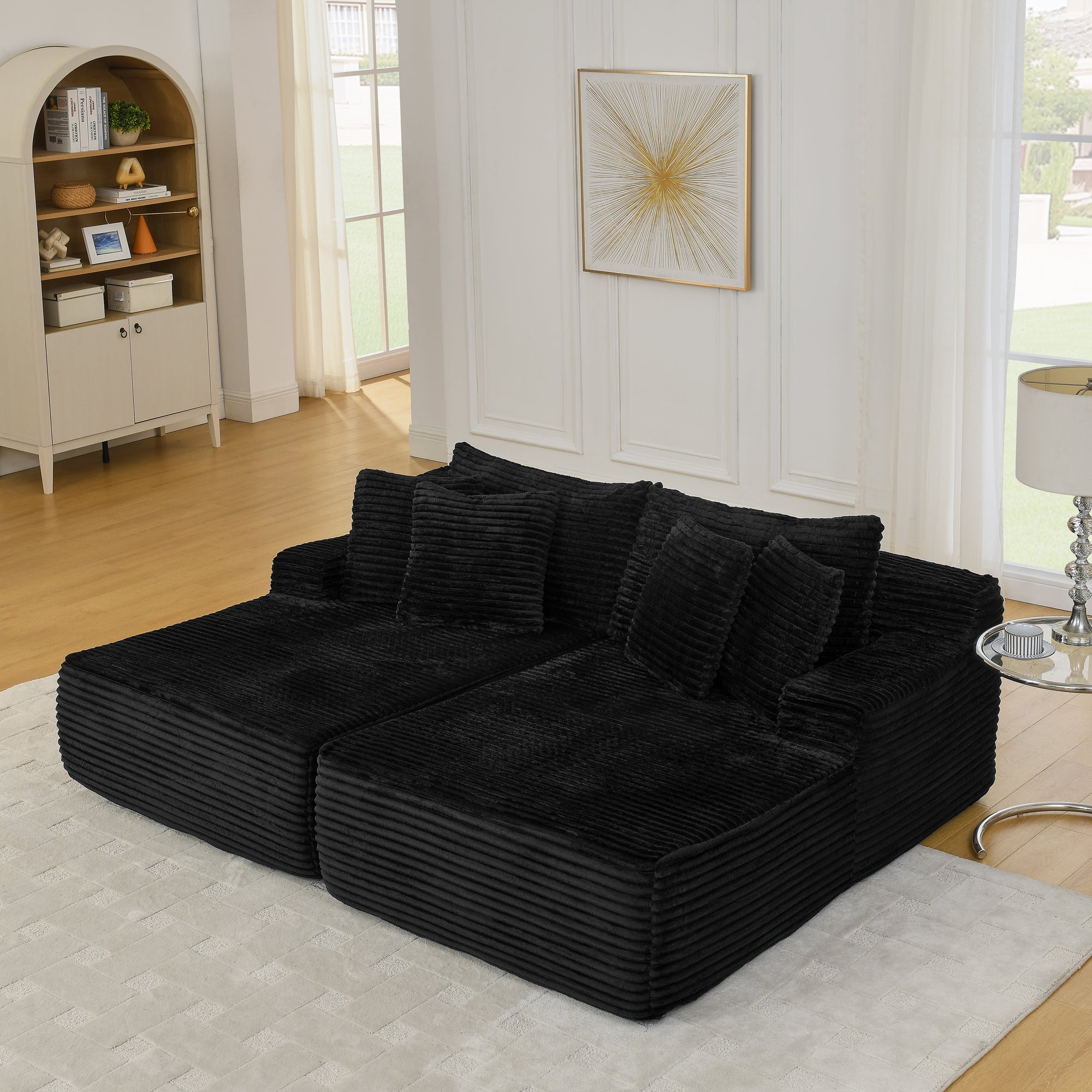 Two-seater lazy sofa lounge chair,Compressed sofa no assembly