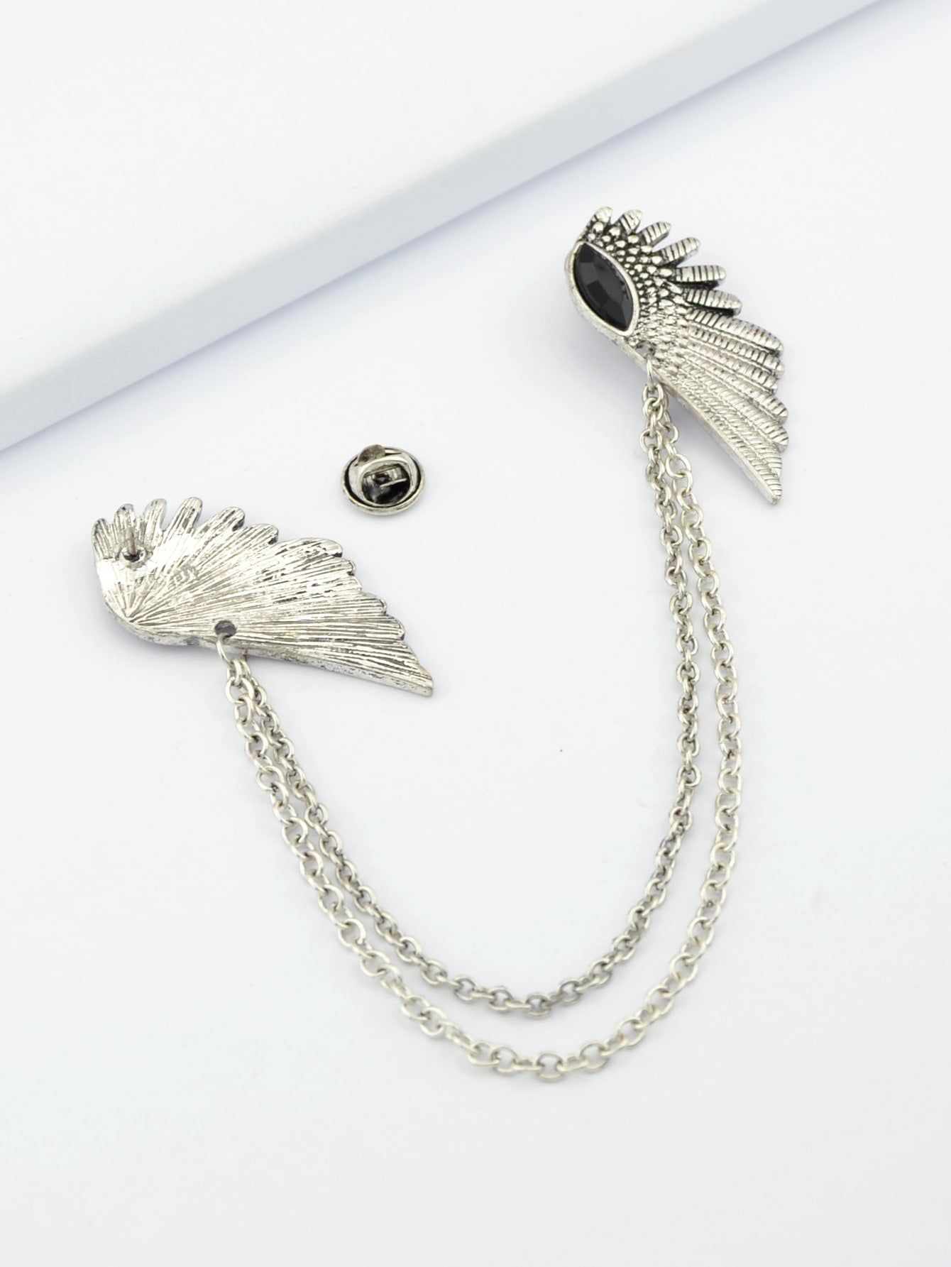 Wings Vintage Sweater Shawl Chain Clips Antique Cardigan Collar