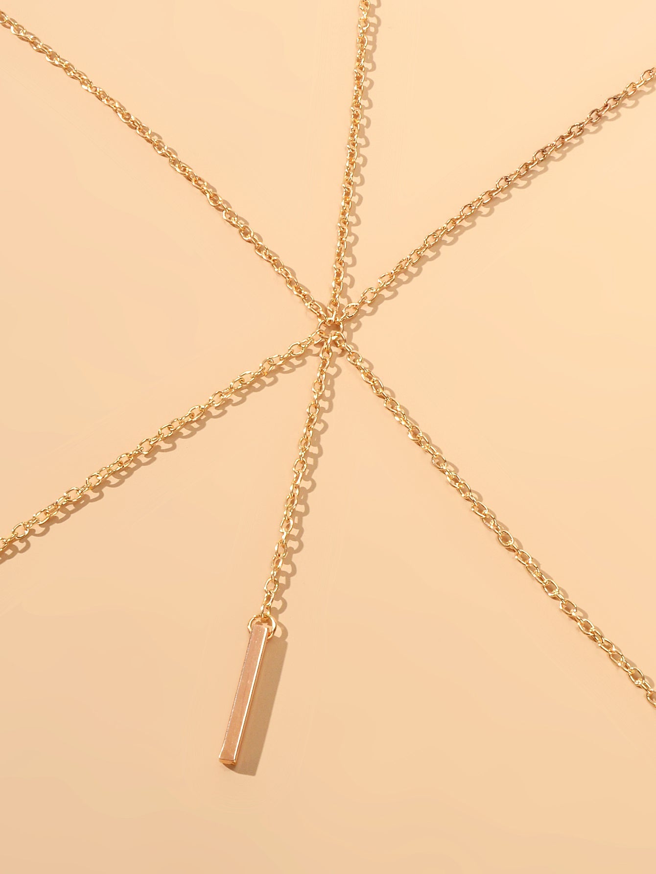 Sexy Gold Bikini Beach Body Chain Layered Chest Harness Belly Waist