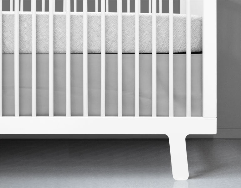 Light Gray Crib Skirt