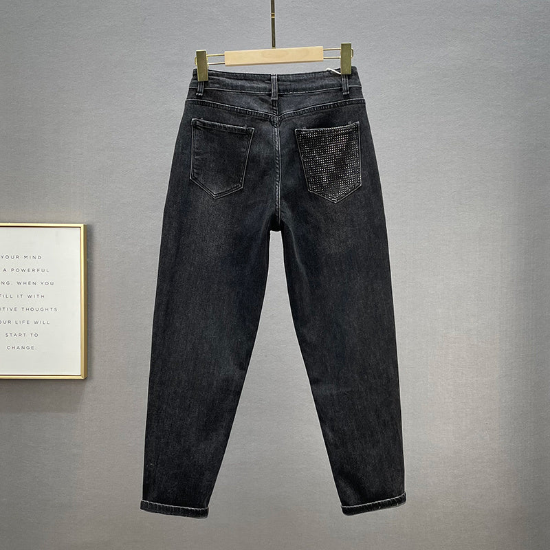 Midnight Spark Rhinestone Jeans – Haute Edition 25