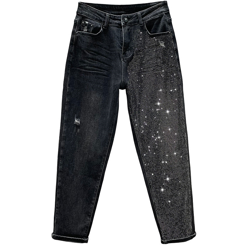 Midnight Spark Rhinestone Jeans – Haute Edition 25