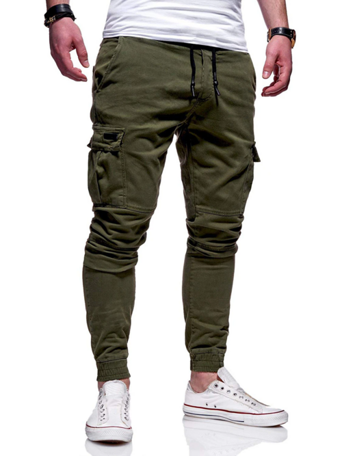 Men's Casual Joggers Pants Sweatpants Cargo Combat Loose Sport Workout