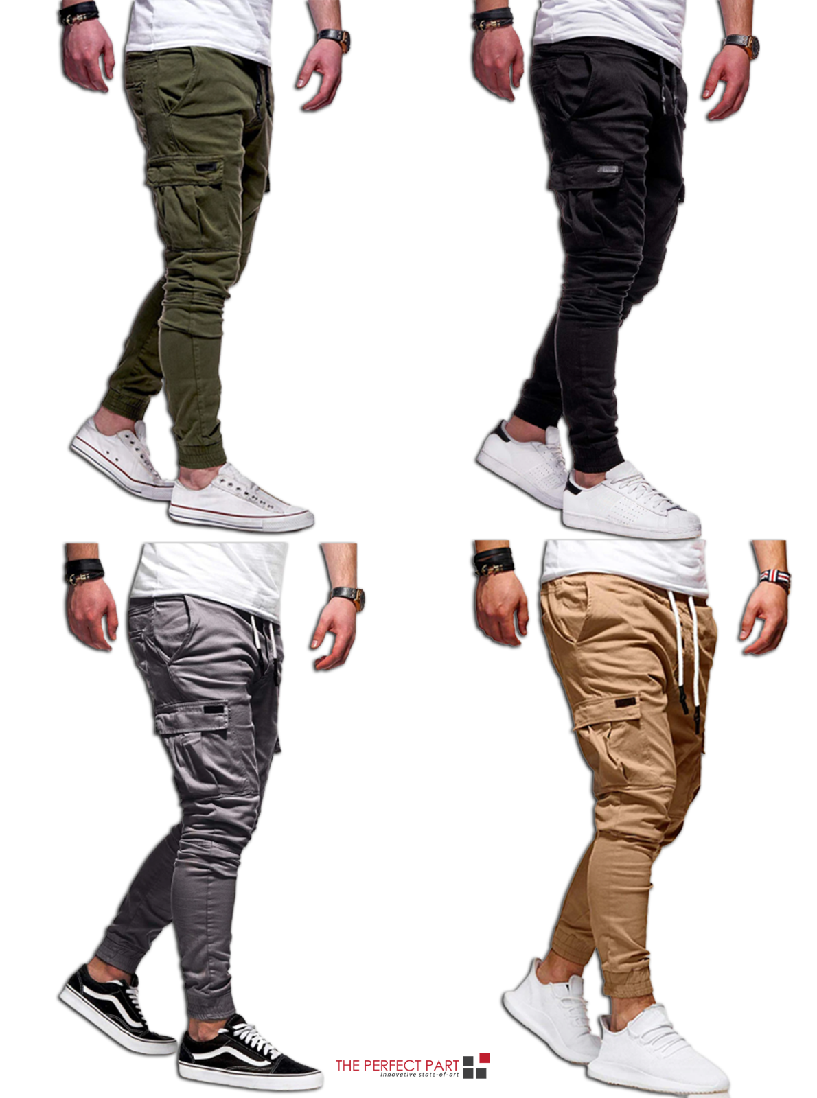 Men's Casual Joggers Pants Sweatpants Cargo Combat Loose Sport Workout