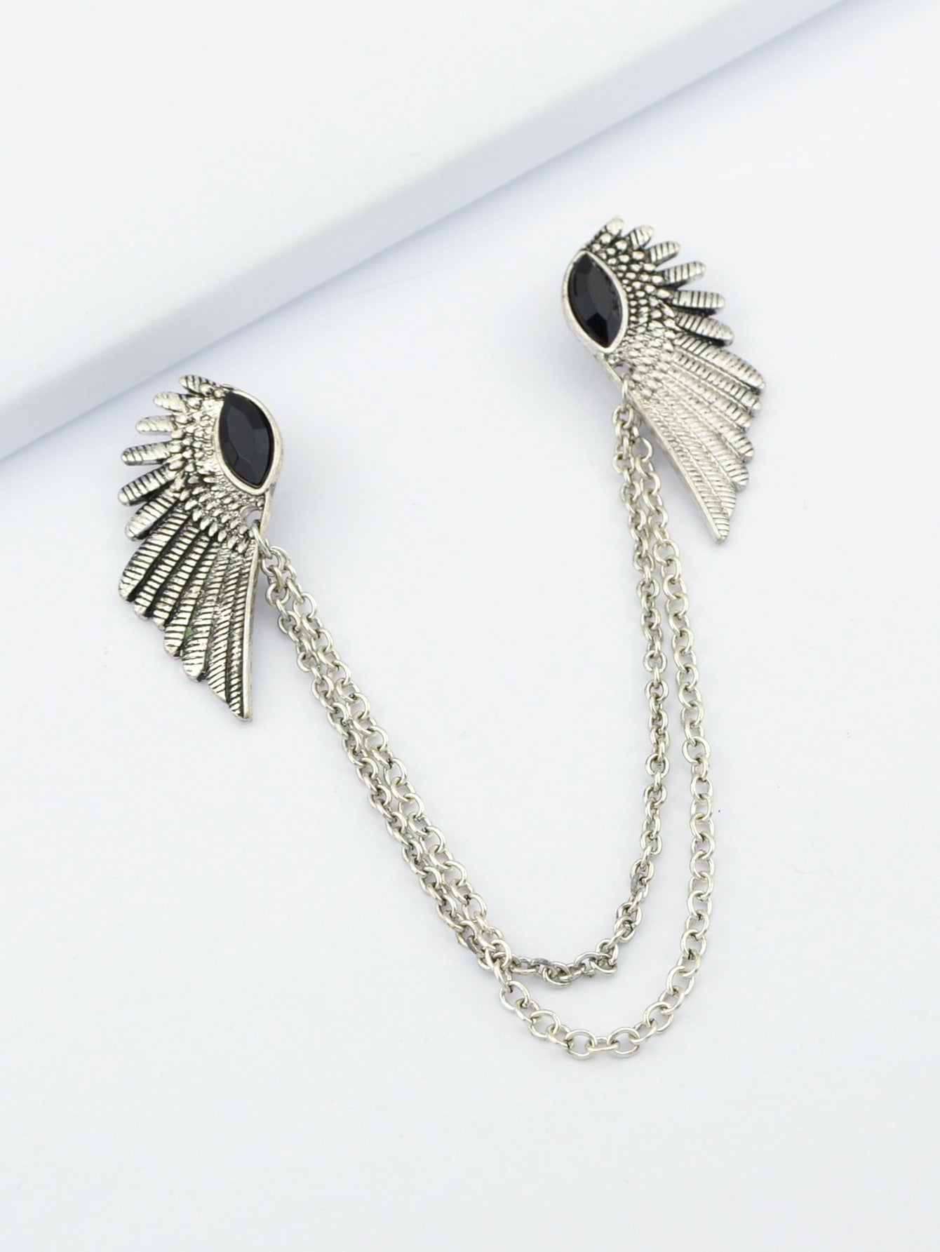 Wings Vintage Sweater Shawl Chain Clips Antique Cardigan Collar