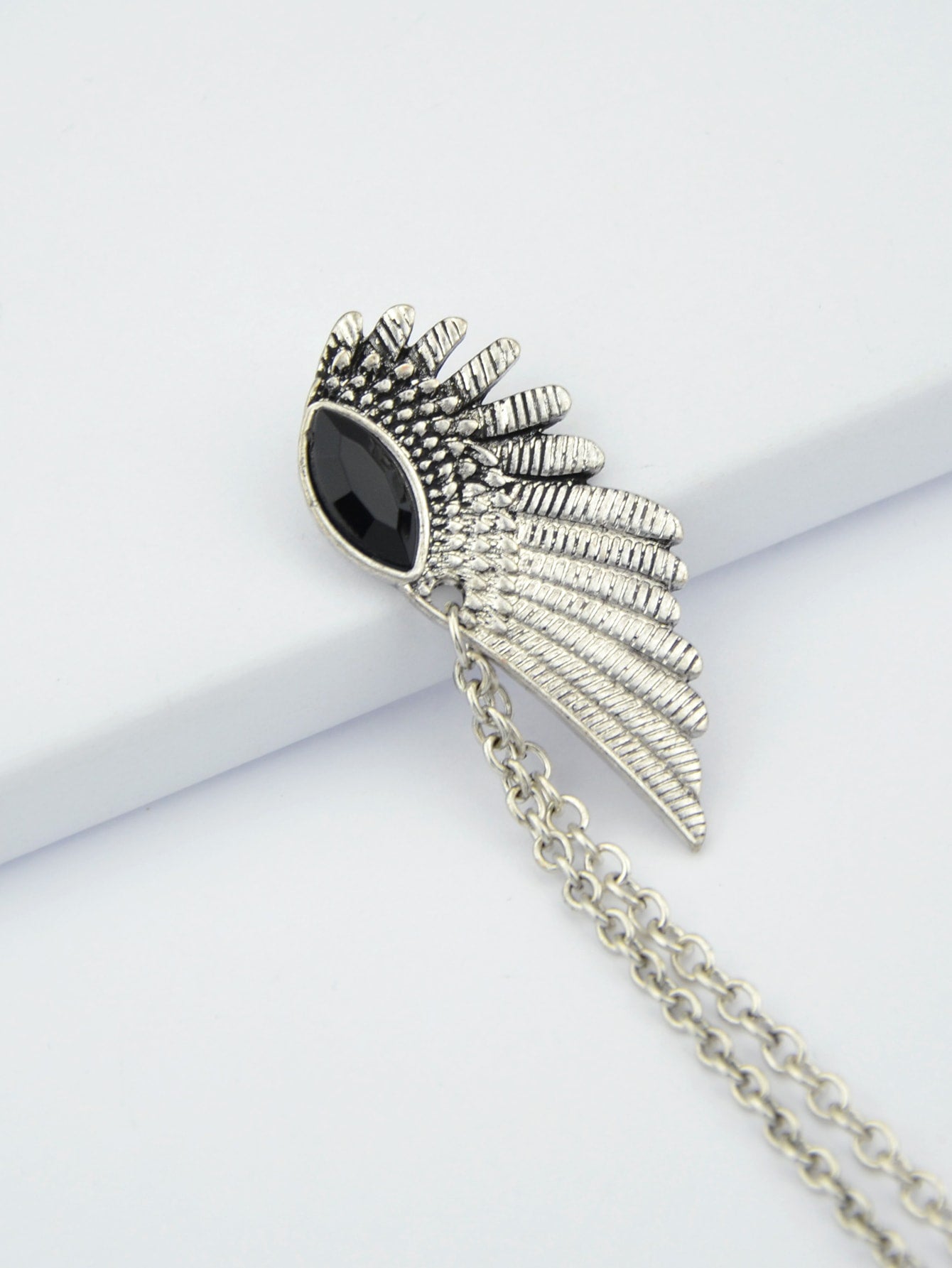 Wings Vintage Sweater Shawl Chain Clips Antique Cardigan Collar