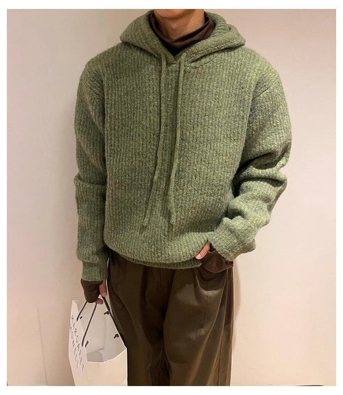 Men's Slouchy Fluffy Hoodie Jacket – Soft Thickened Winterwear