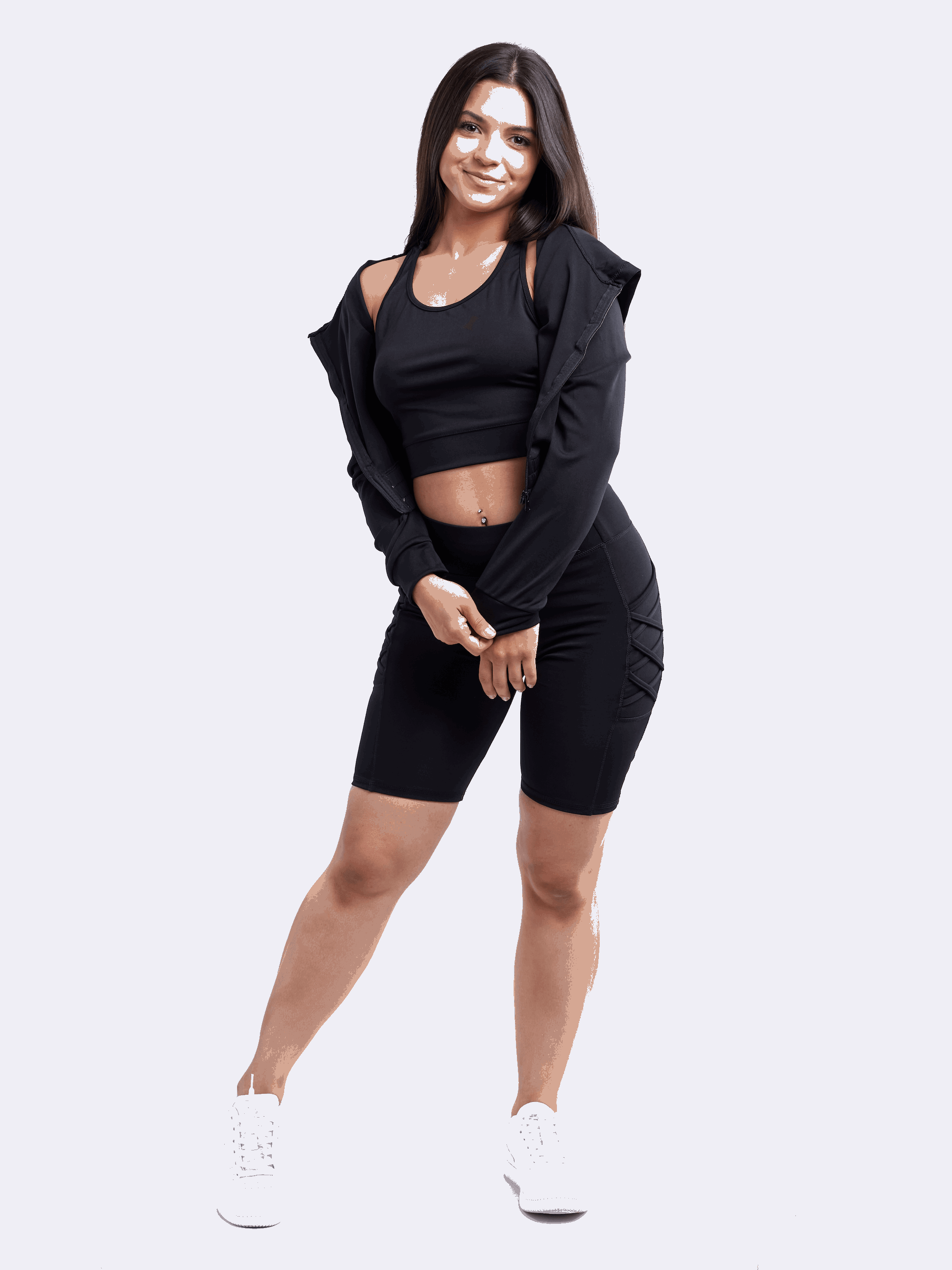 JupiterGear Athletic Zip-Up Crop Hoodie Jacket