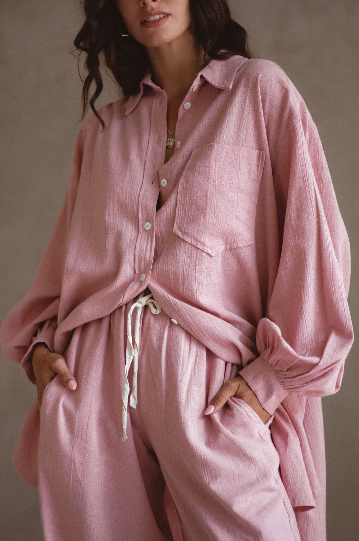 Calin Wide Leg Linen Pants (Sale)