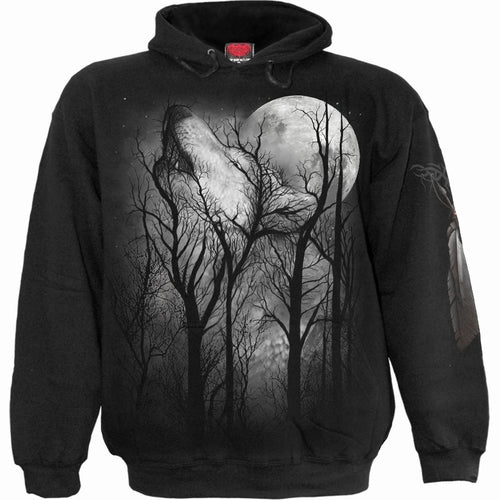 FOREST WOLF - Hoody Black