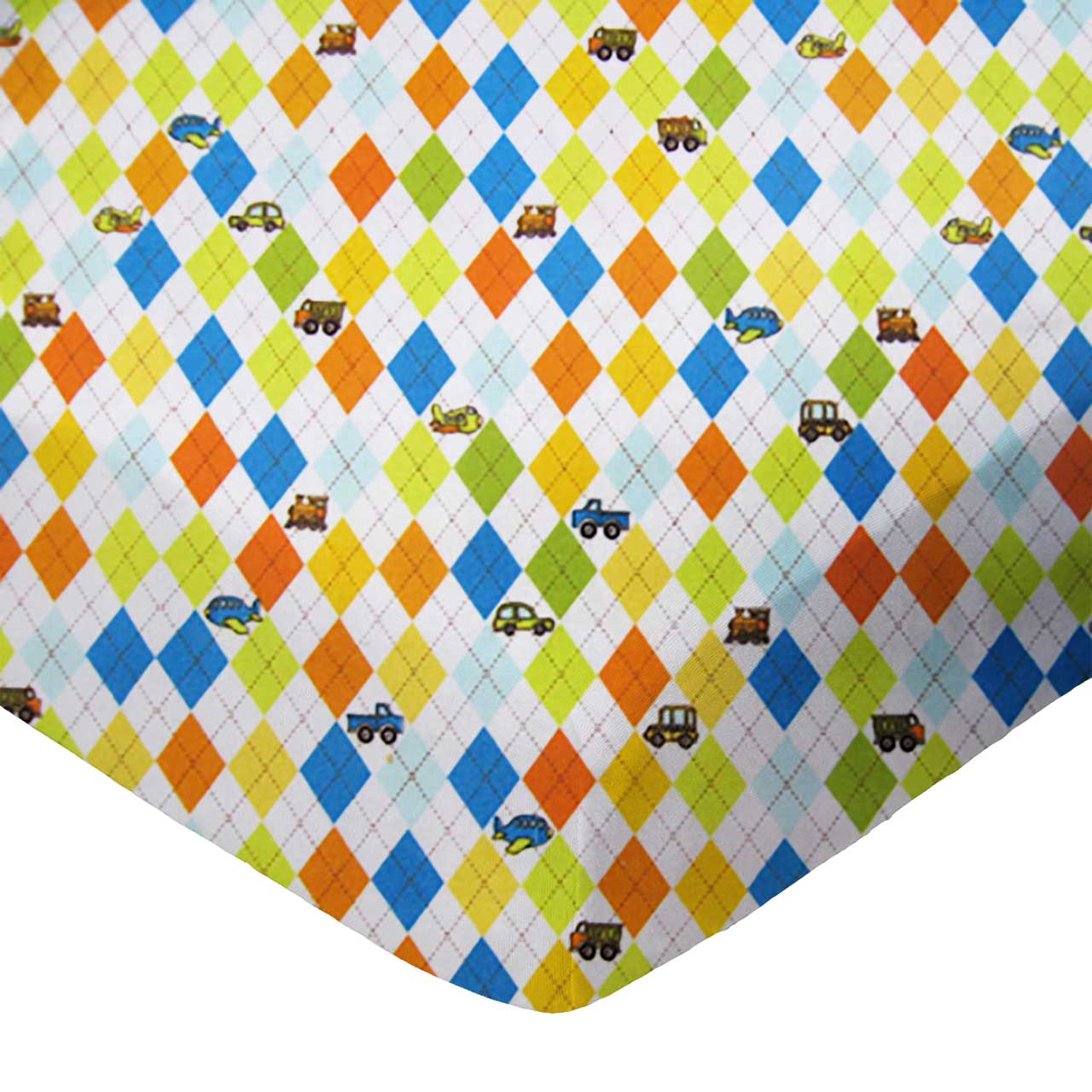 SheetWorld Fitted Cradle Sheet - 100% Cotton Flannel - Argyle