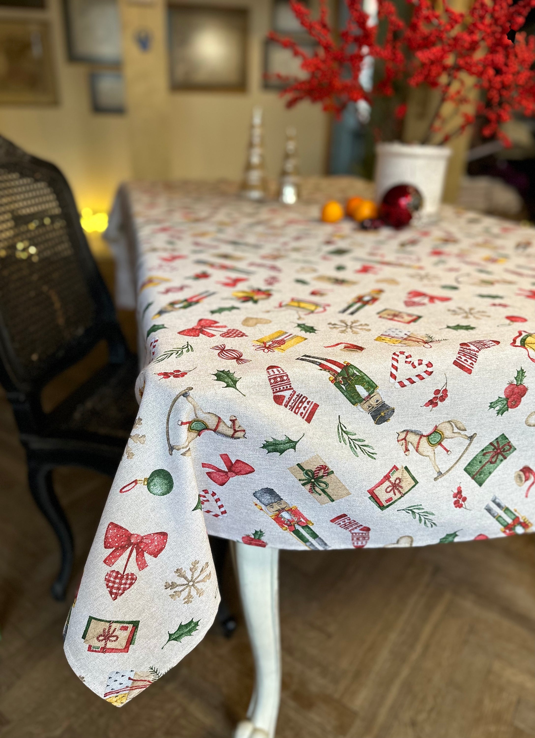 Rectangular Tablecloth, Christmas motive | Christmas Story