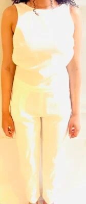 Backless Chic Jumpsuit Off White