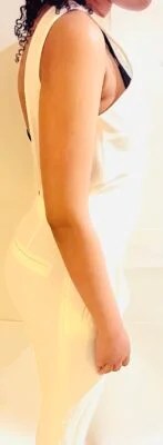 Backless Chic Jumpsuit Off White