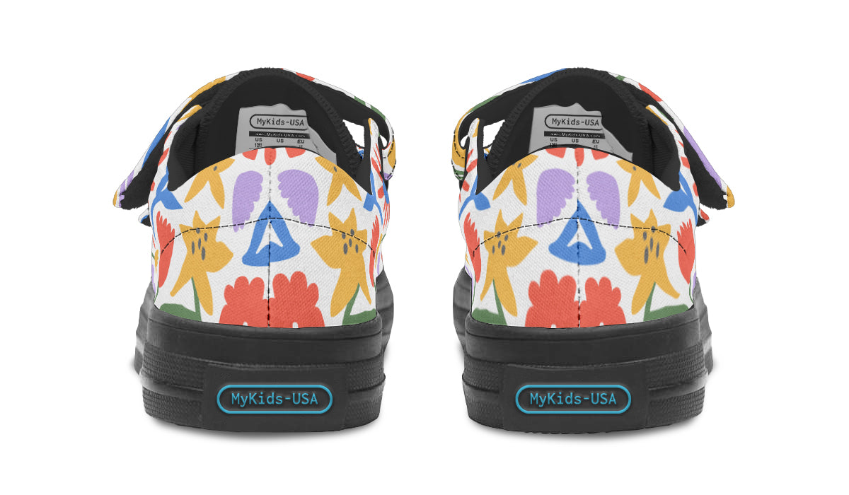 Kids Shoes Low Tops Abstract Flowers