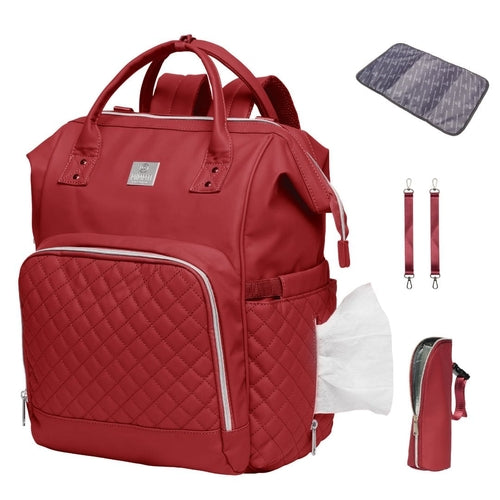 MIMMTI® 2.0 Leren Luiertas, Gezinstas, Reistas