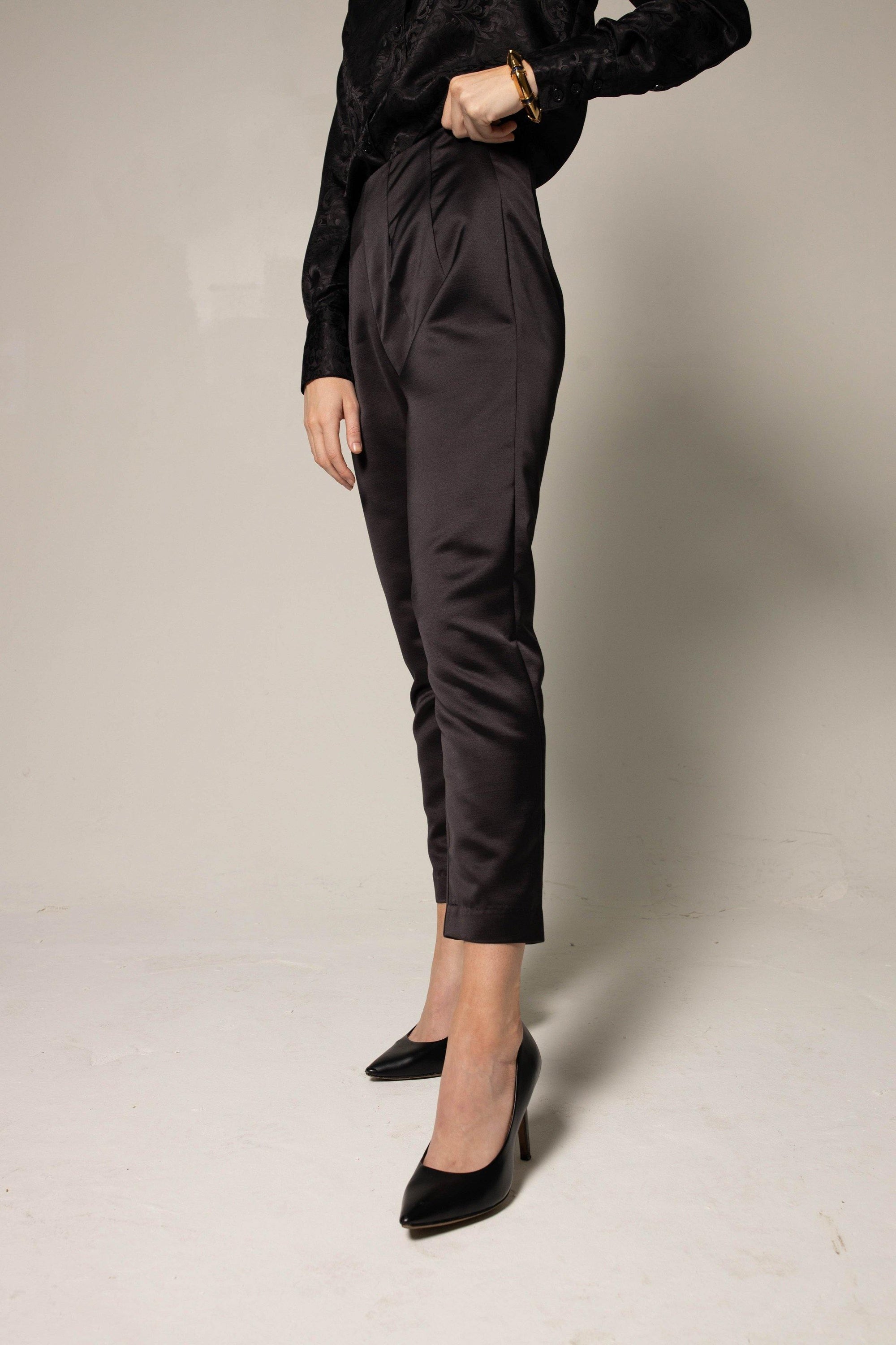 Womens Pleated Trousers – Stylish Office & Formal Pants
