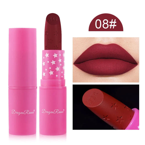 9 Colors Waterproof Rose Red Velvet Matte Lipstick Moisturizing Long