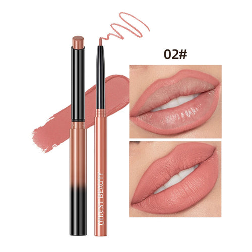 QIBEST Lipstick Pencil Waterproof Sexy Red Nude Purple Matte Tint