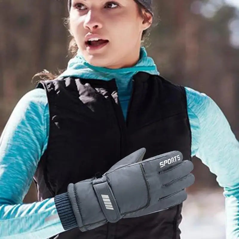 Men Winter Waterproof Cycling Gloves Outdoor Sports Running Motorcycle