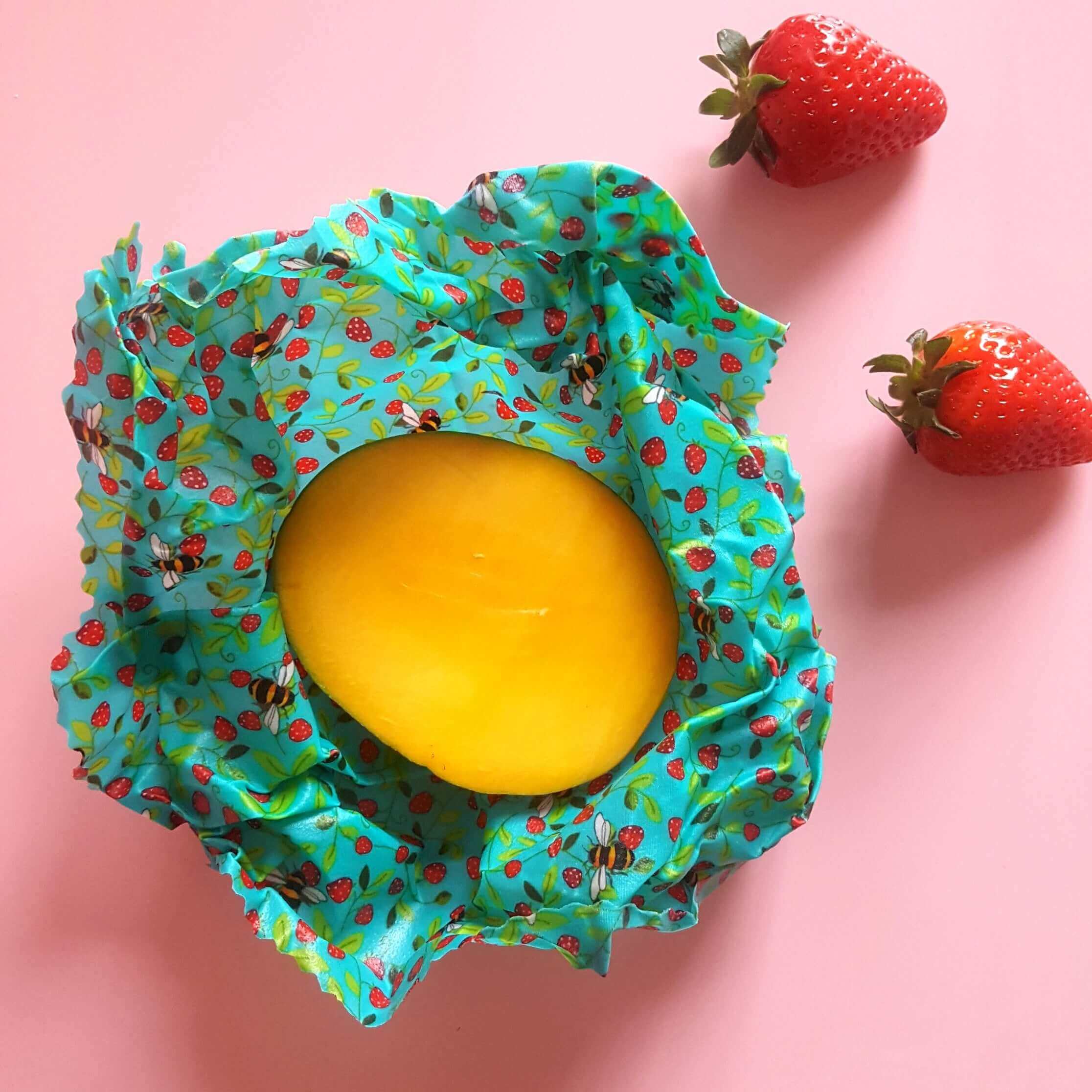 *Classic Set of 3 L, M, S Beeswax Food Wraps | Yellow Bees