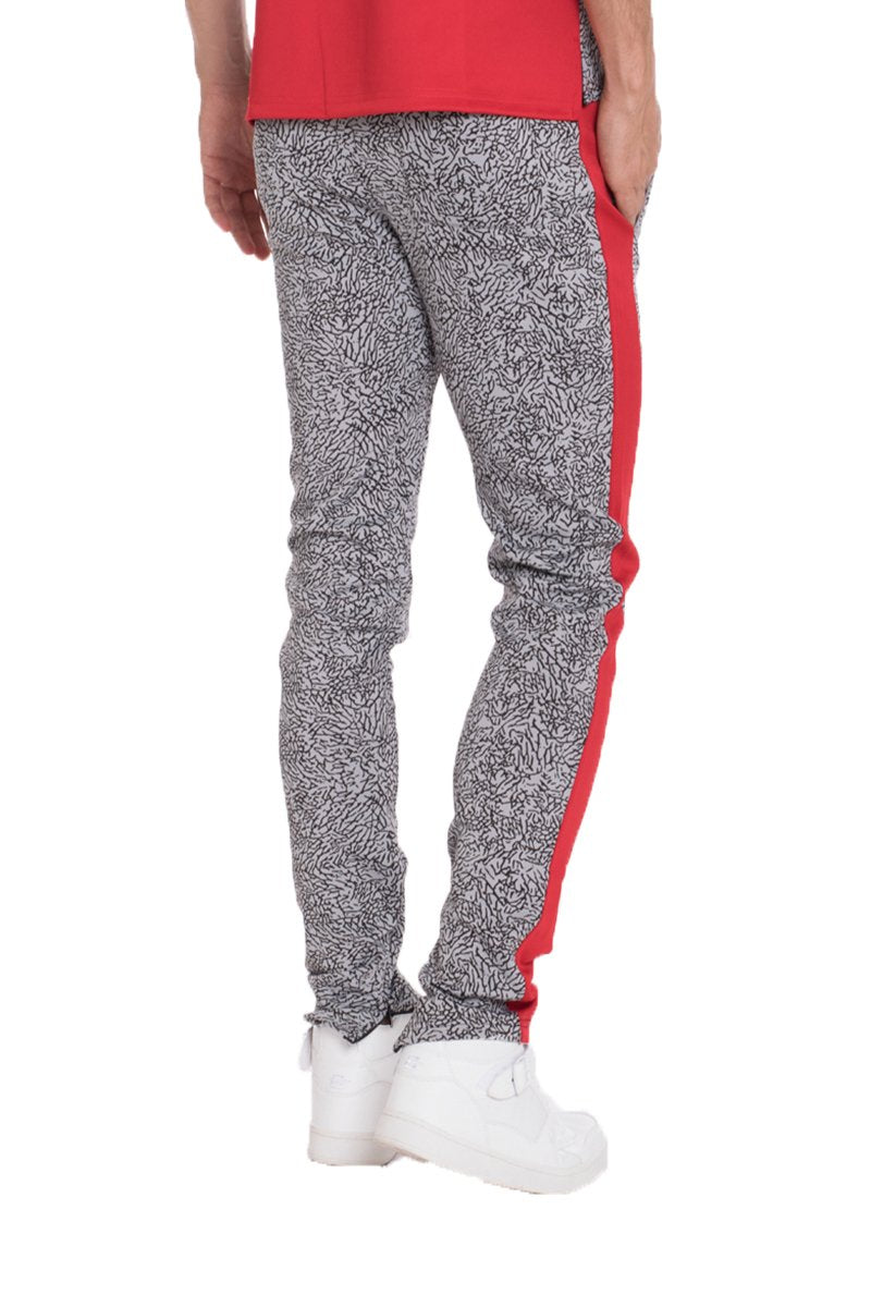 Print Track Pants with Side Stripe Streetwear Pants Skinny Fit TP0561