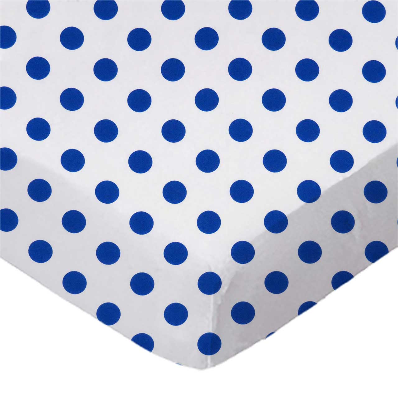 SheetWorld Fitted Bassinet Sheet - 100% Cotton Woven - Royal Polka
