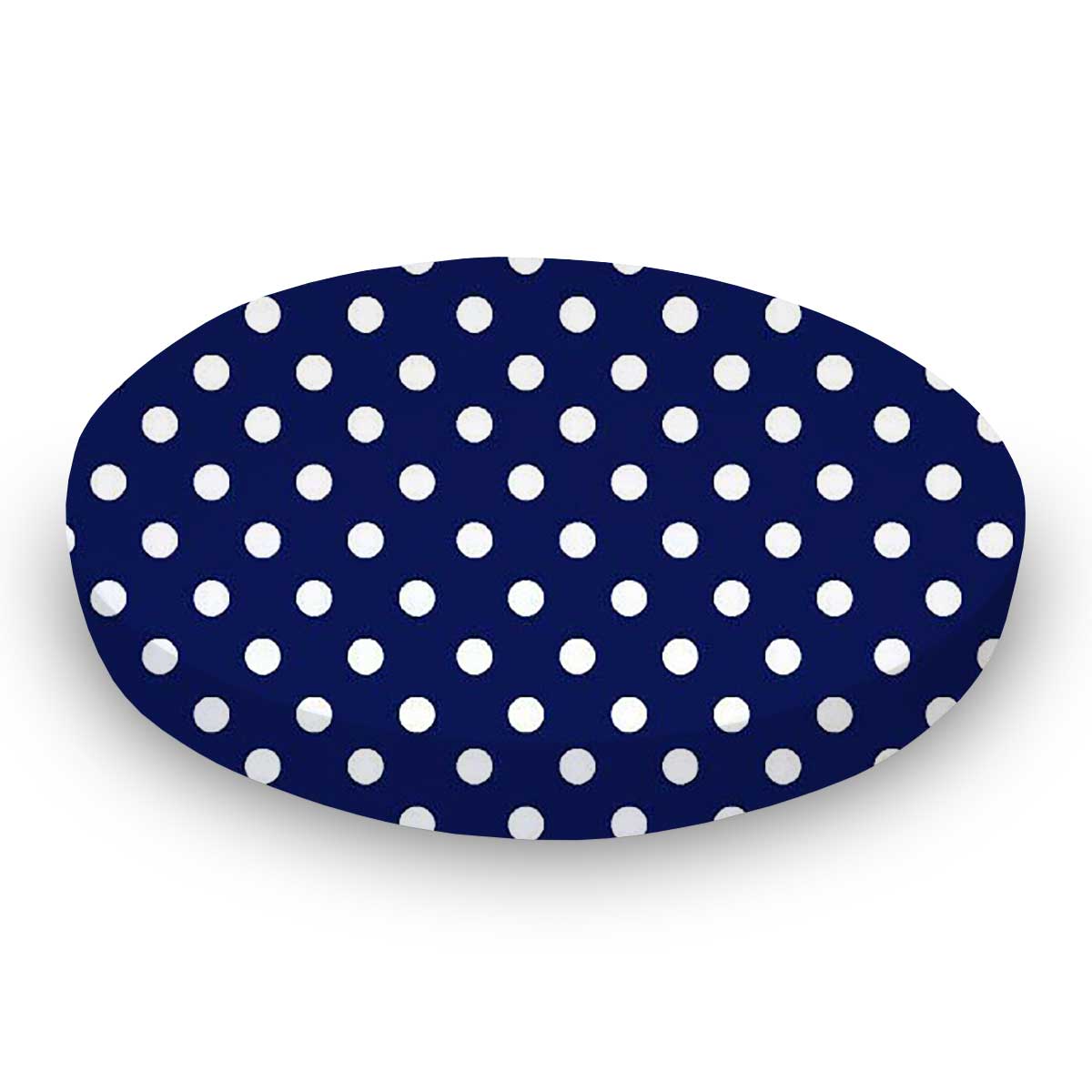 SheetWorld Fitted Round Crib Sheet - 100% Cotton Woven - Primary Polka