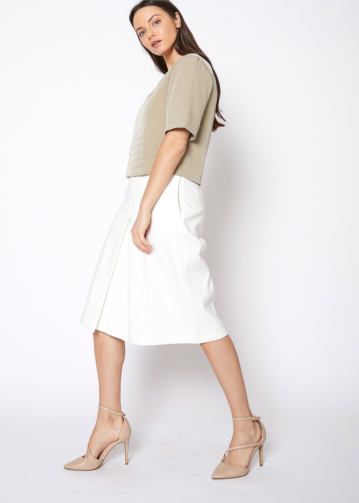 Women's High Rise Overlay Culottes