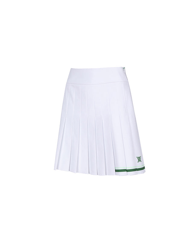 ANEW Golf: Women Logo Band Pleats Skirt - White