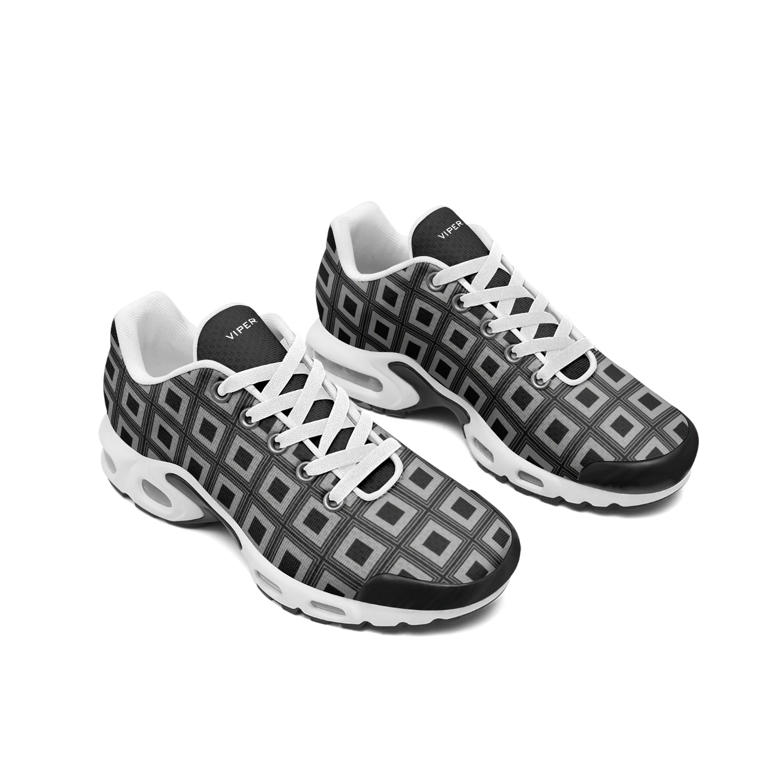 VIPER SHOES STYLE 55TT Multi Cube Abstract Black Unisex Mesh Tech