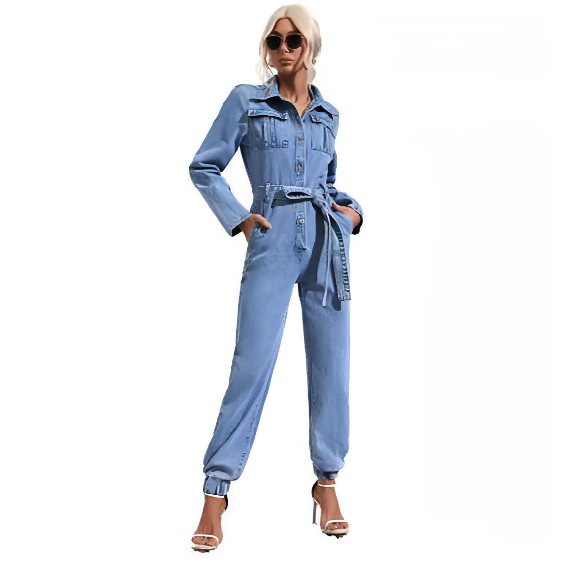 DenimDare™ Women's Leisure Commute Temperament Jumpsuit