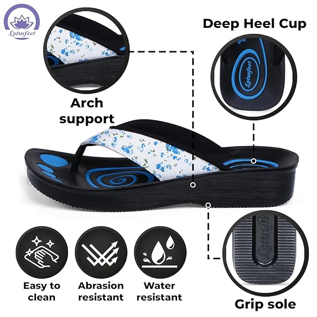 Lotusfeet Blue Footwear For Women LF0859