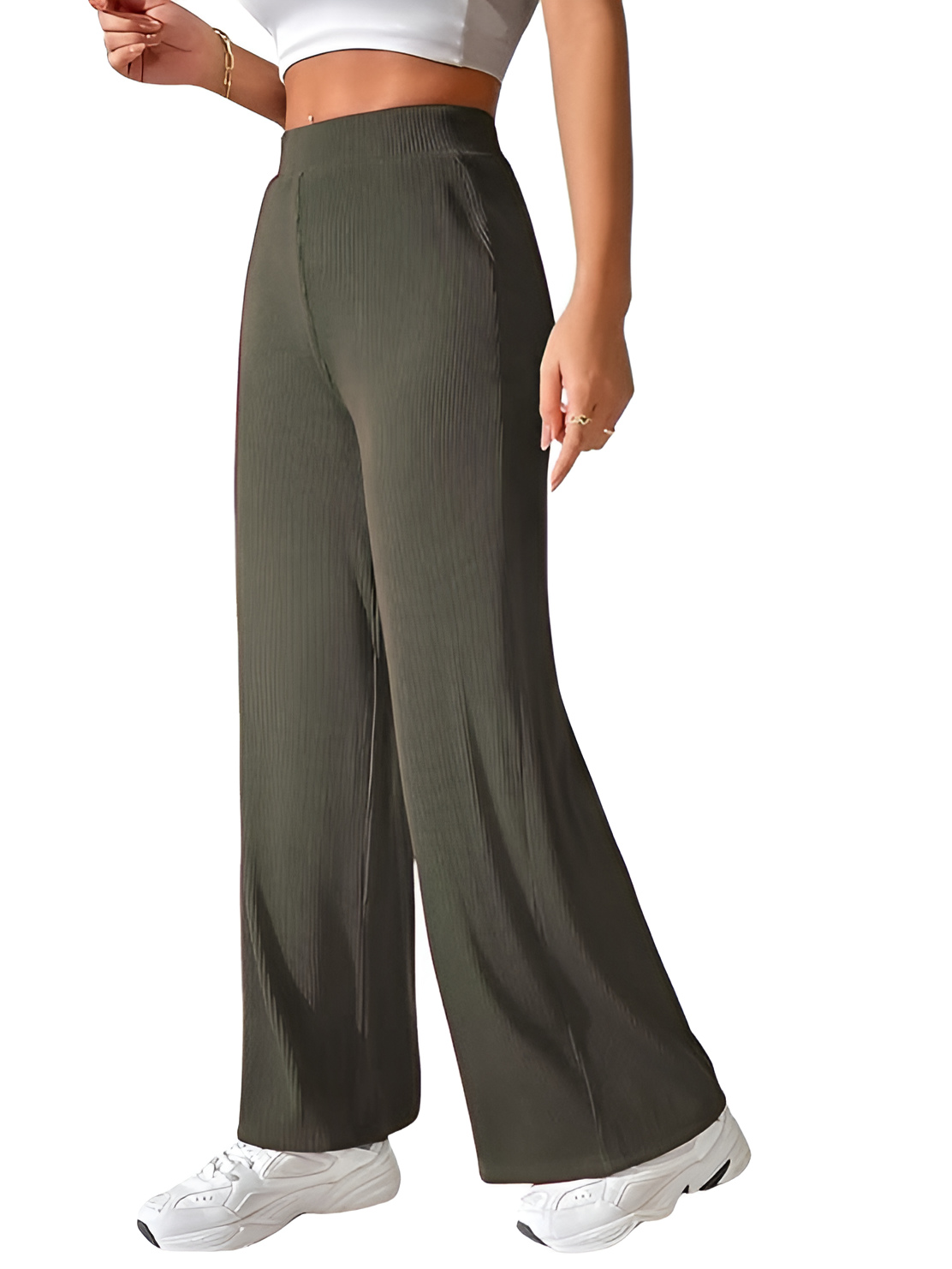Women Korean Trousers | Women High-Waisted Trousers | KOREAN-COCO-M