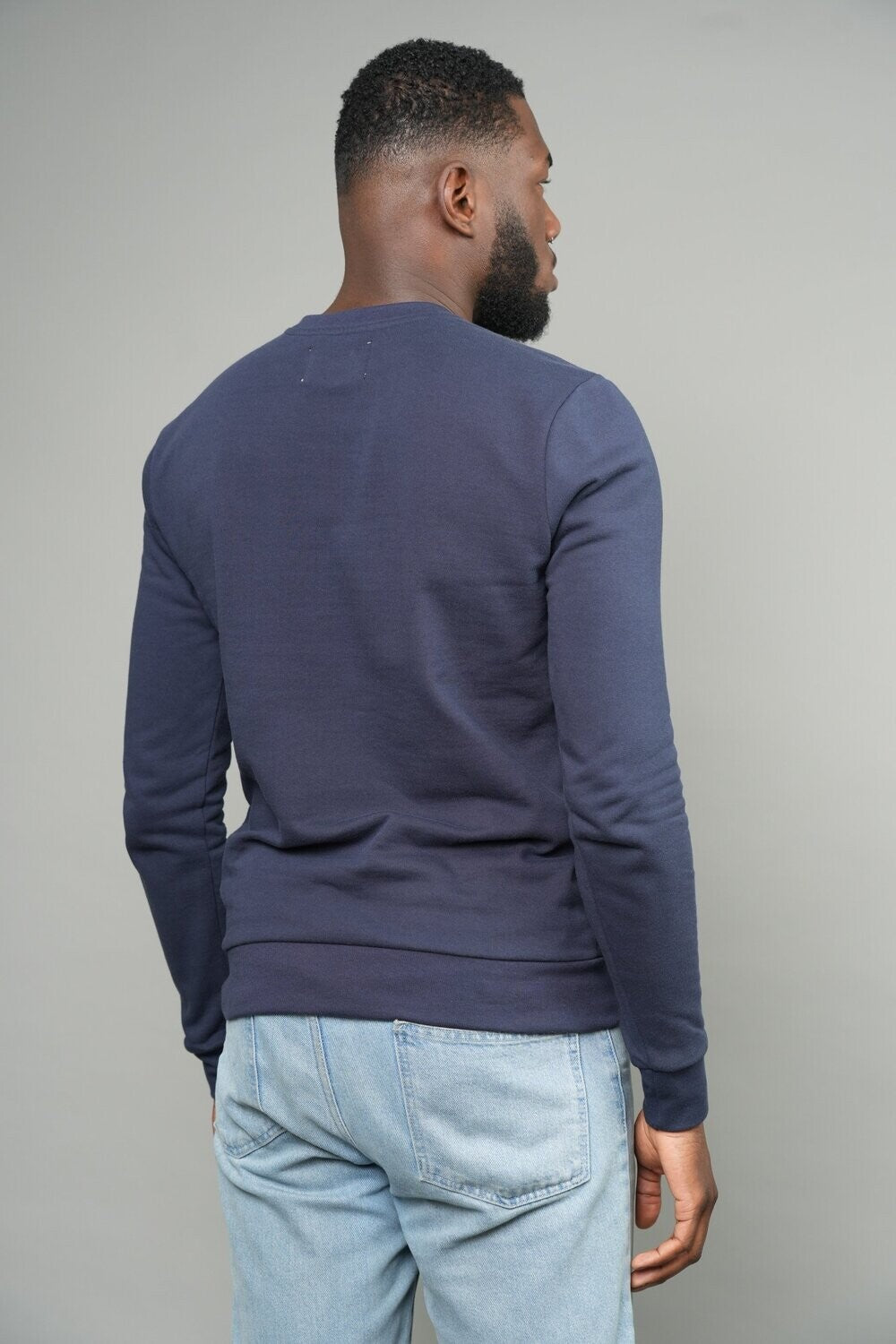 Plain blue sweatshirt