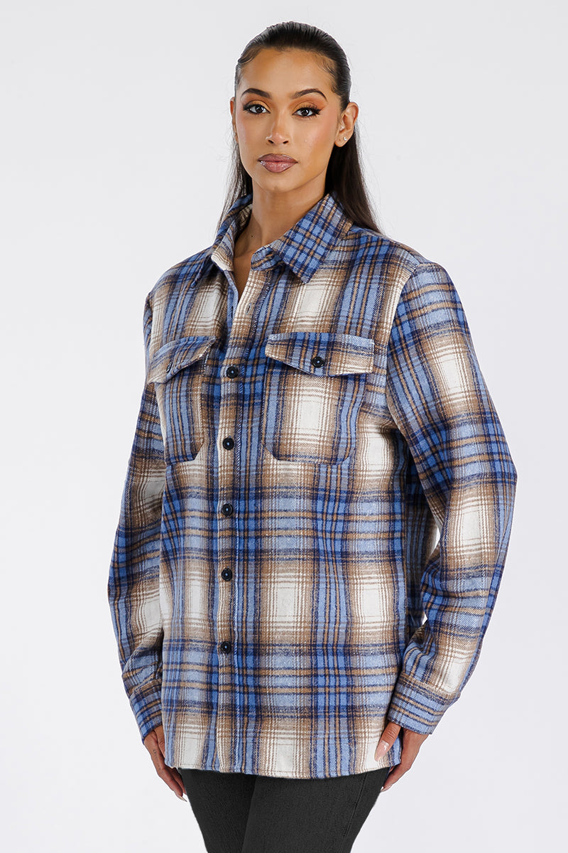 Boyfriend Oversized Soft Flannel Shacket FL506