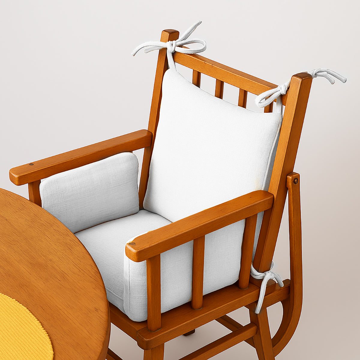 Cushion High Chair in Organic Cotton - White