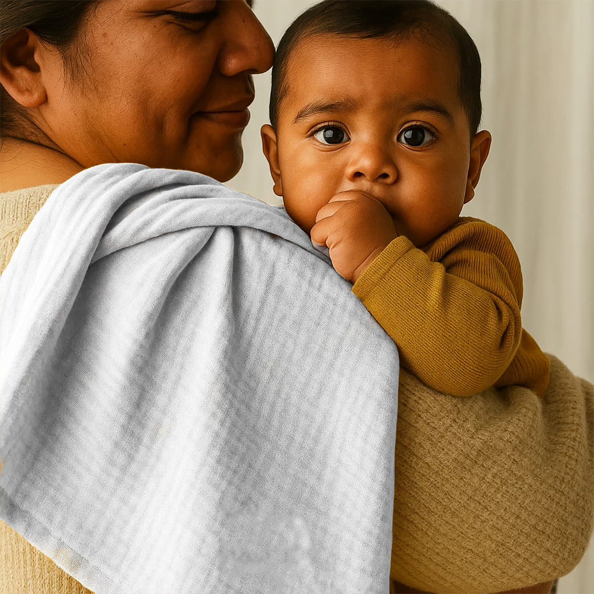 Maxi Organic Cotton Swaddles - White