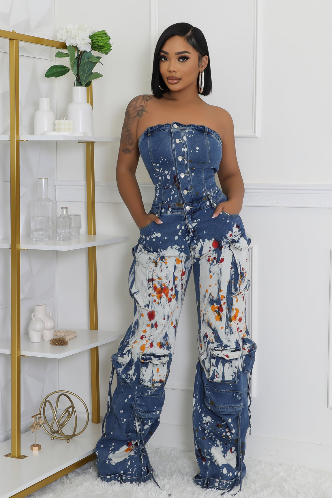 Color Splash Art Jumpsuit