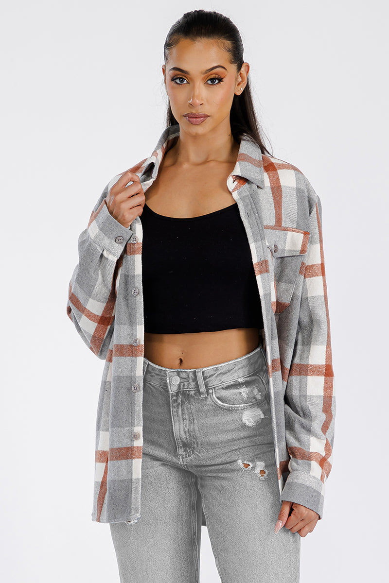 Boyfriend Oversized Soft Flannel Shacket FL503