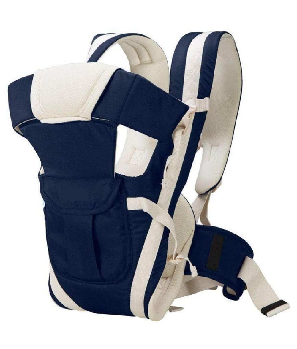 4-in-1 Adjustable Baby Sitting Carrier Bag-Navy Blue & White