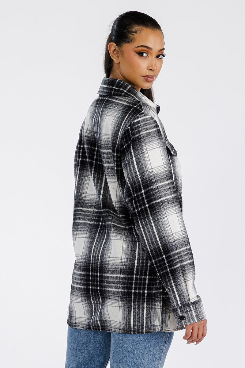 Boyfriend Oversized Soft Flannel Shacket FL504