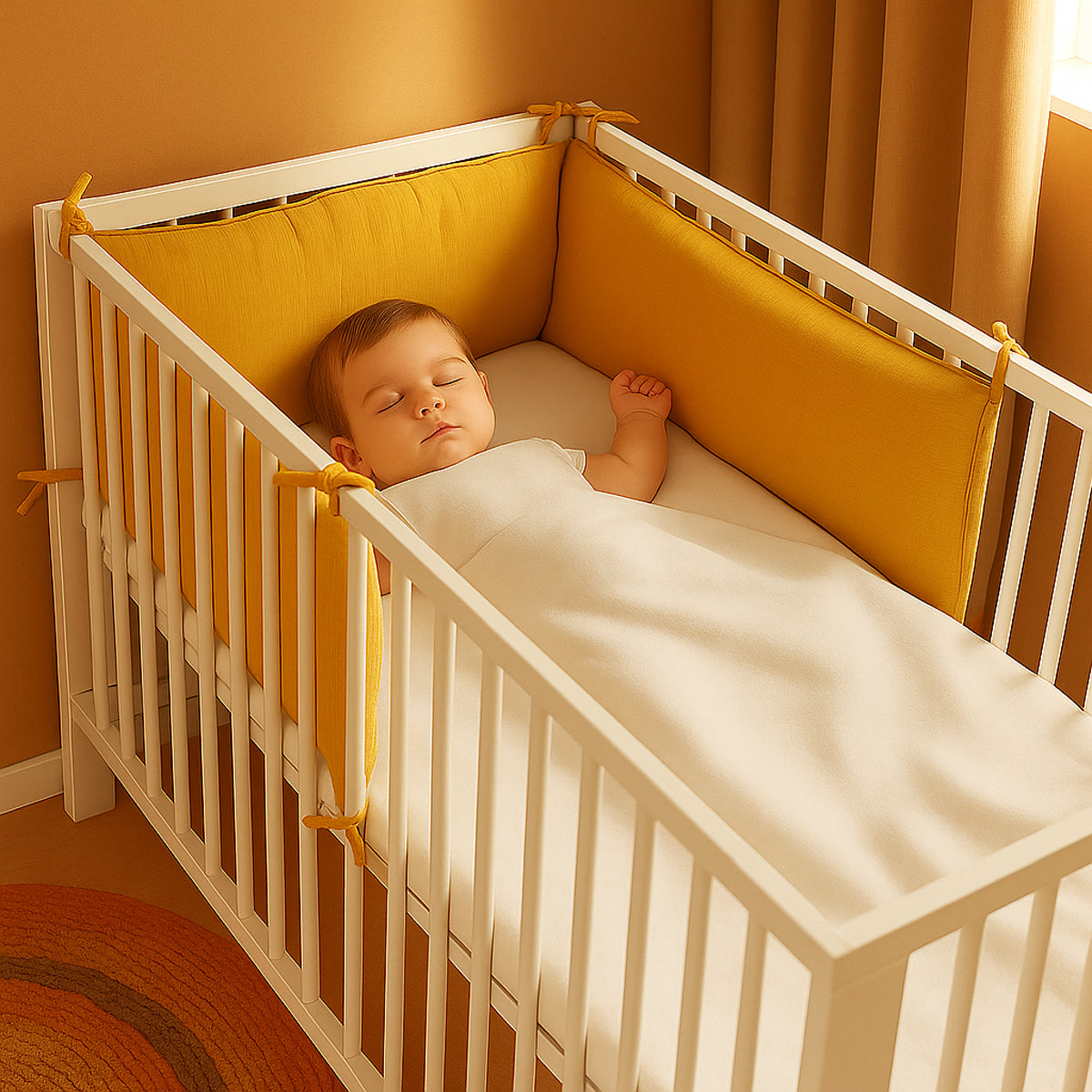 Organic Cotton Cot Bumper - Honey
